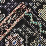 Blue & Black Handmade Wool Kilim Rug, 194x305Cm