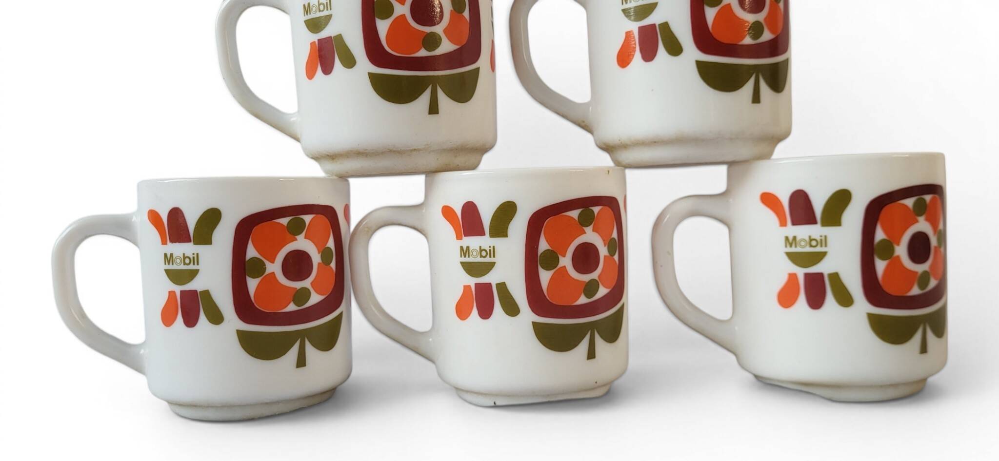 6 vintage mobile mugs