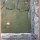 Tableau enfant dans un jardin, XXe