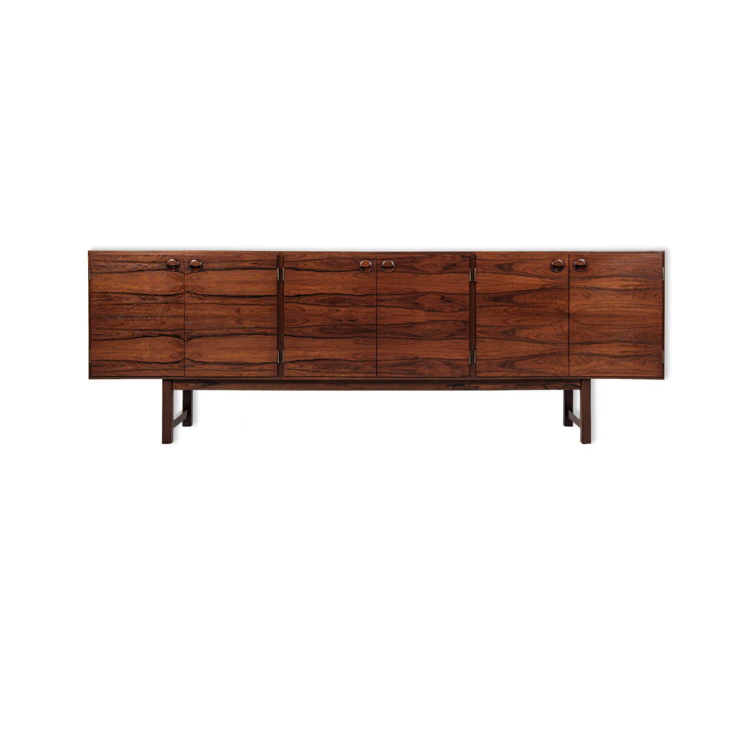 Midcentury Danish sideboard with 6 doors in rosewood 1960s