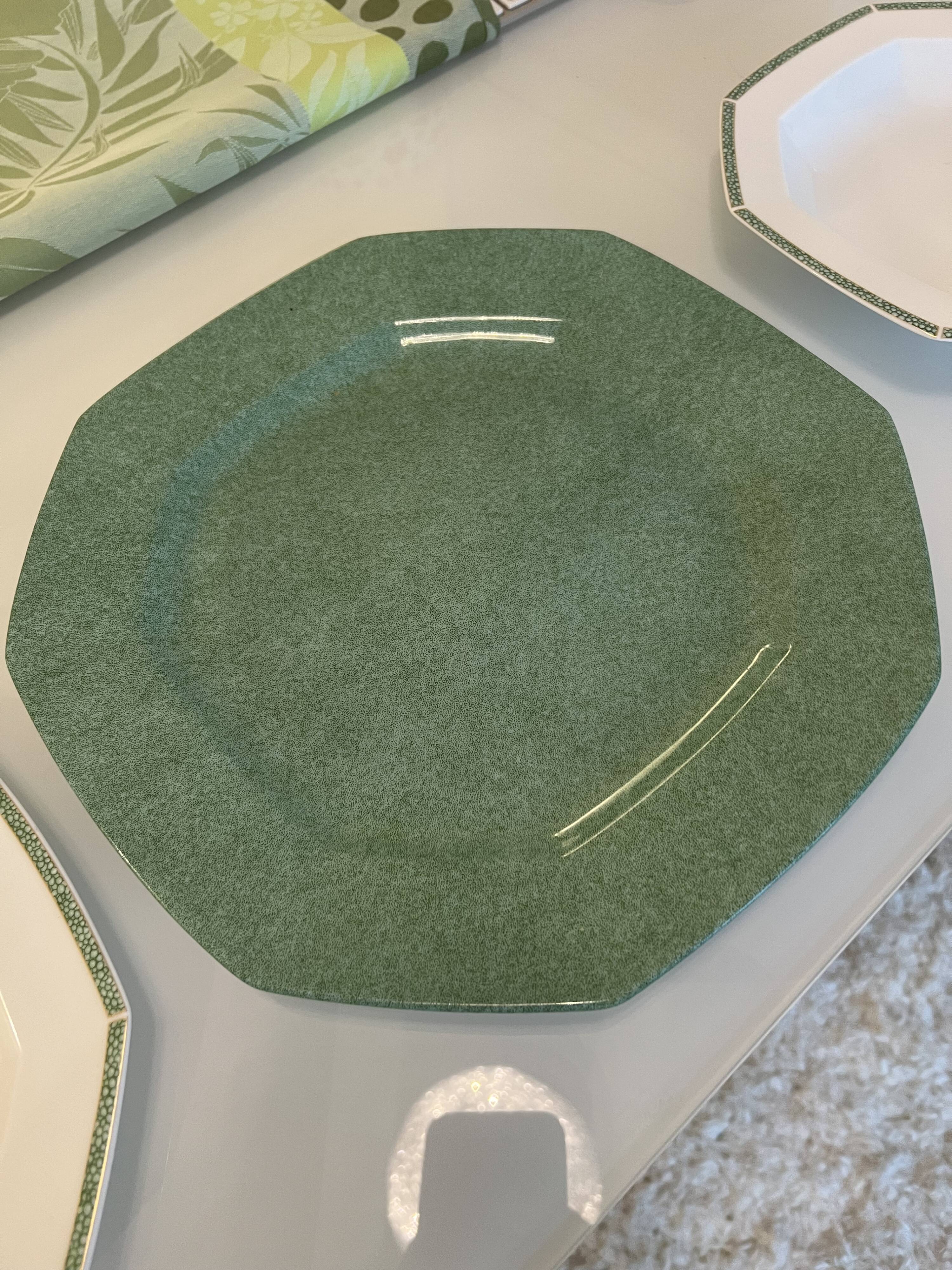 Service of 18 pieces in Limoges porcelain by Jammet-Seignolles – Celadon