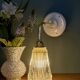 Vintage cut glass tulip wall light