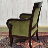 19th-century bergère in mahogany