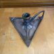Handheld Candle Holder Art Nouveau Silver Metal Vintage Triangle