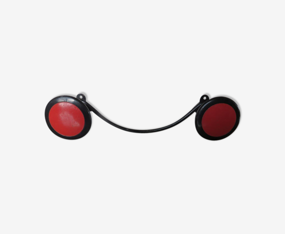 Porte manteau bakelite et métal rouge années 50 60