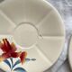 5 vintage floral earthenware coffee saucers from Digoin Sarreguemines 9225