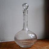 Chiseled glass carafe