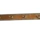 Brass and wood kitchen utensils with wall display, 60s