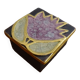 Mithé Espelt jewelry box 1960 - Ceramic and wood peony flower and gold decoration