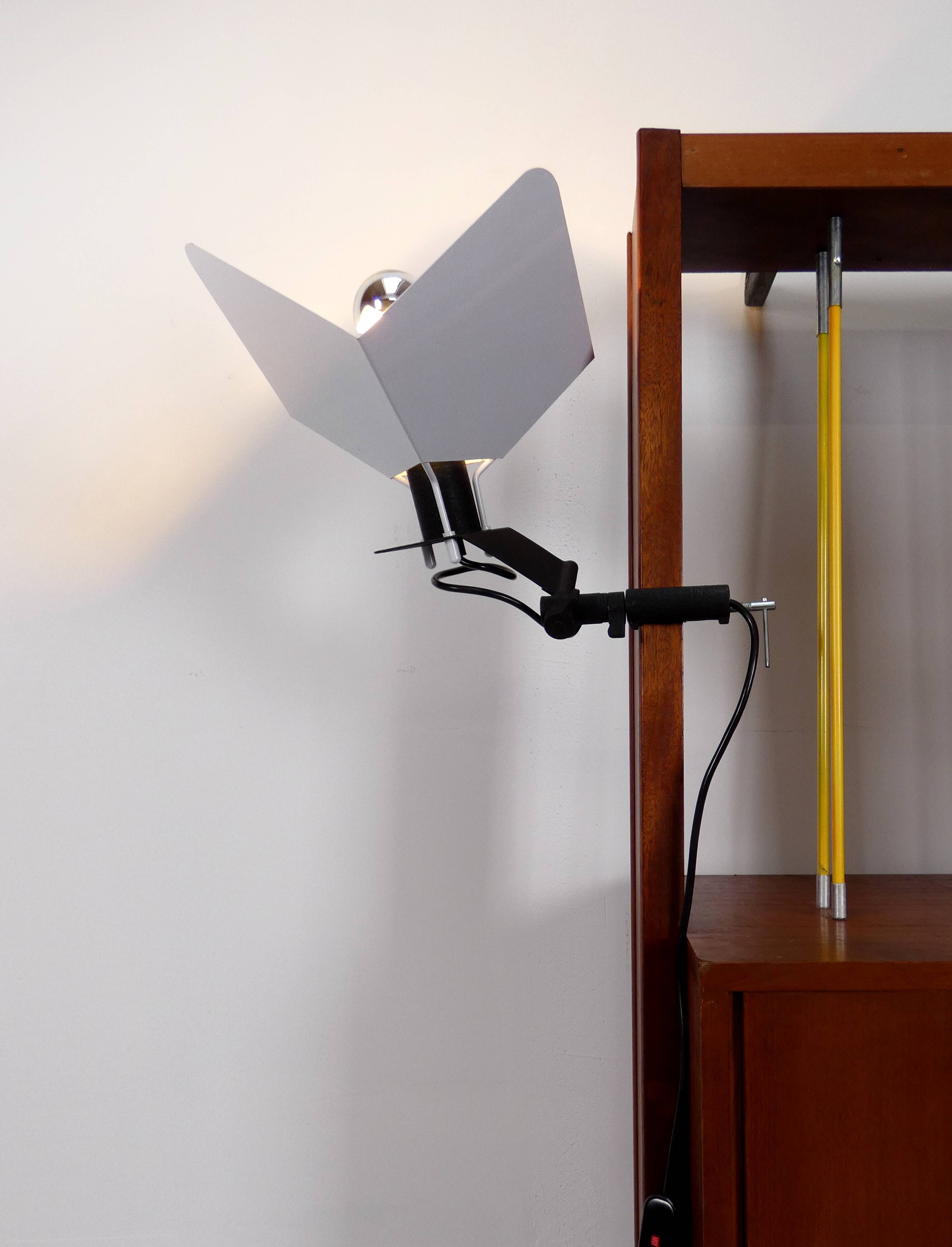 Triedro clip lamp by Joe Colombo for Stilnovo