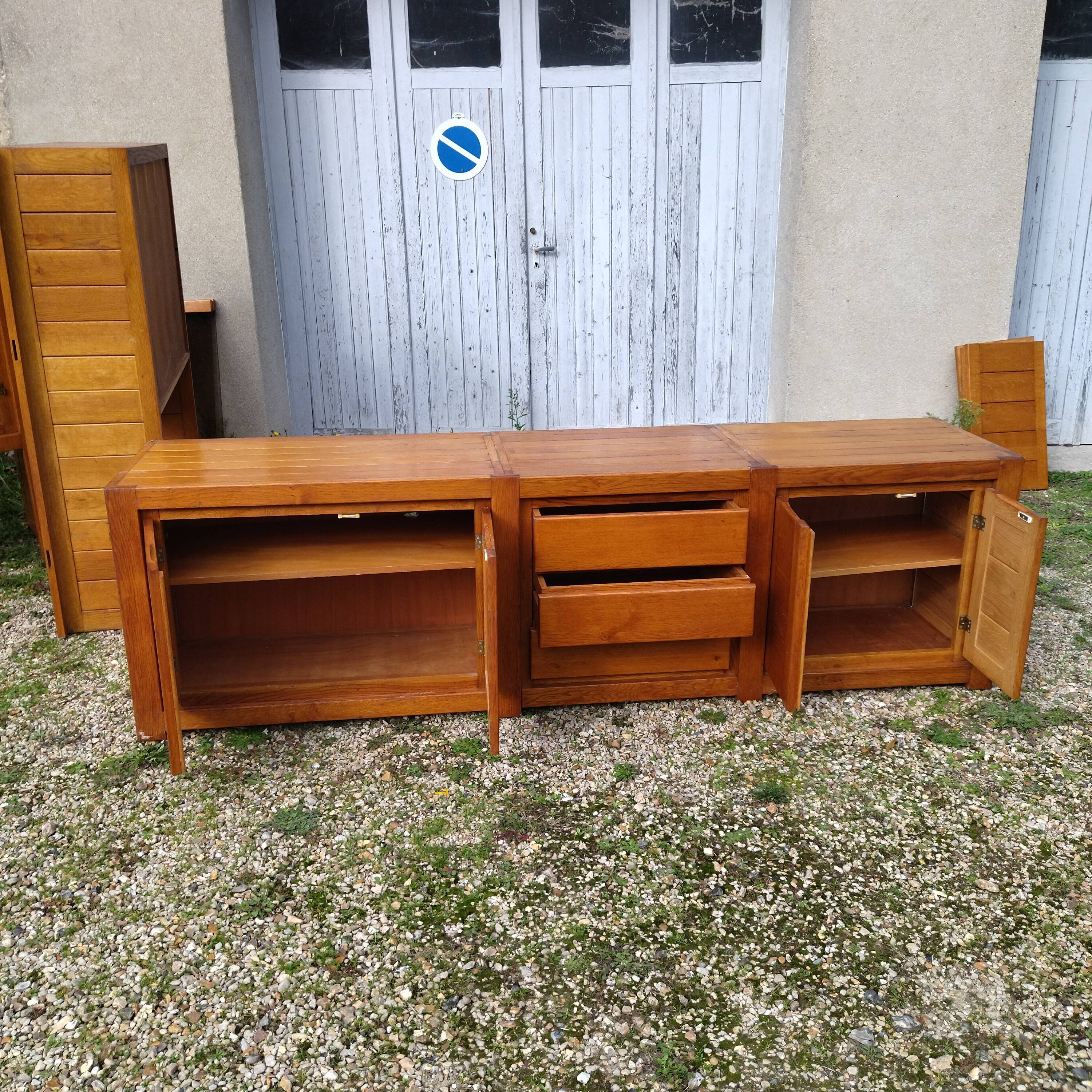 buffet living dresser 70s elm deco chalet Maison Regain