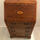 Donkey back secretary in English marquetry 1900s