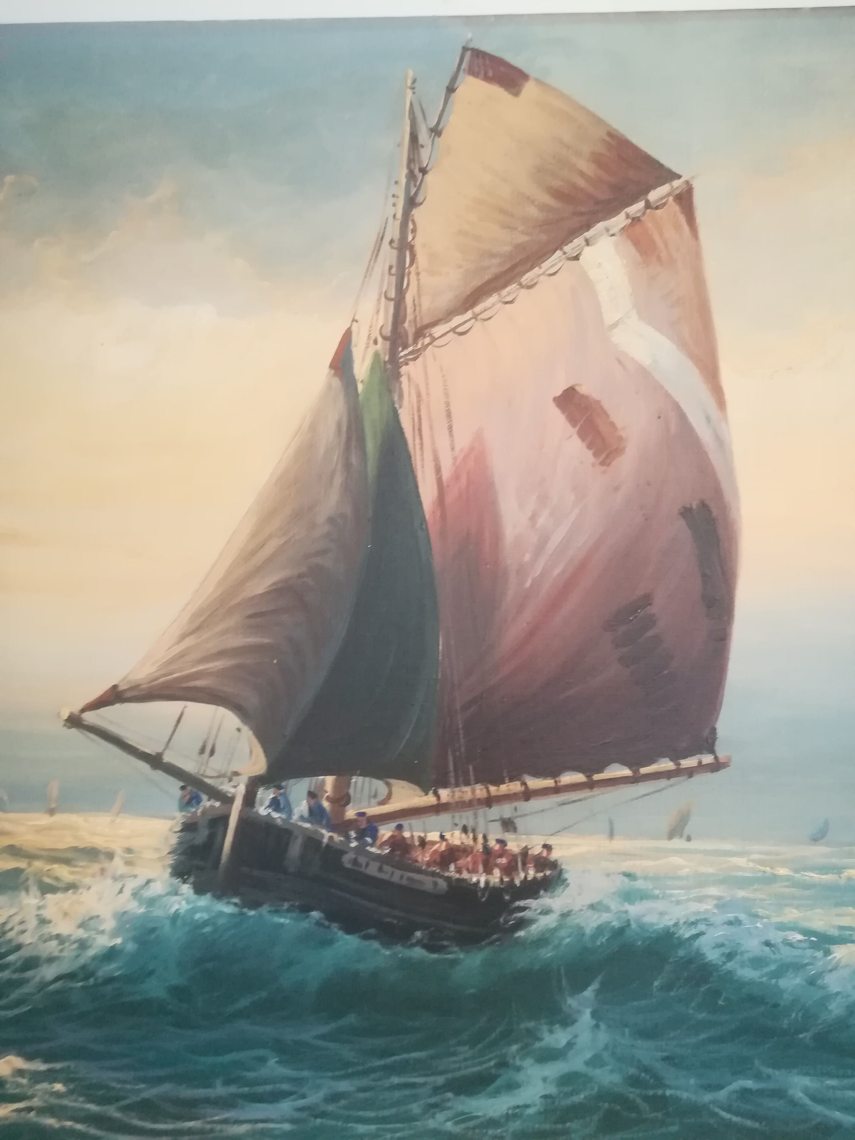 Huile sur toile marine signé Le Tallec