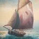Oil on marine canvas signed Le Tallec