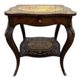 Louis XV style side table in marquetry