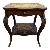 Louis XV style side table in marquetry