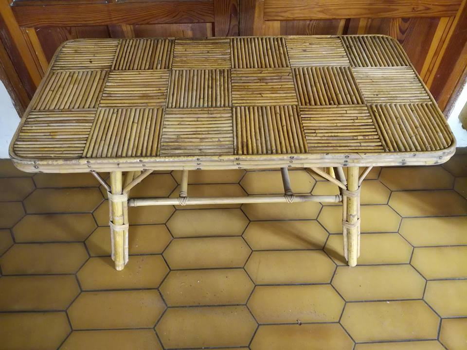 Rattan coffee table