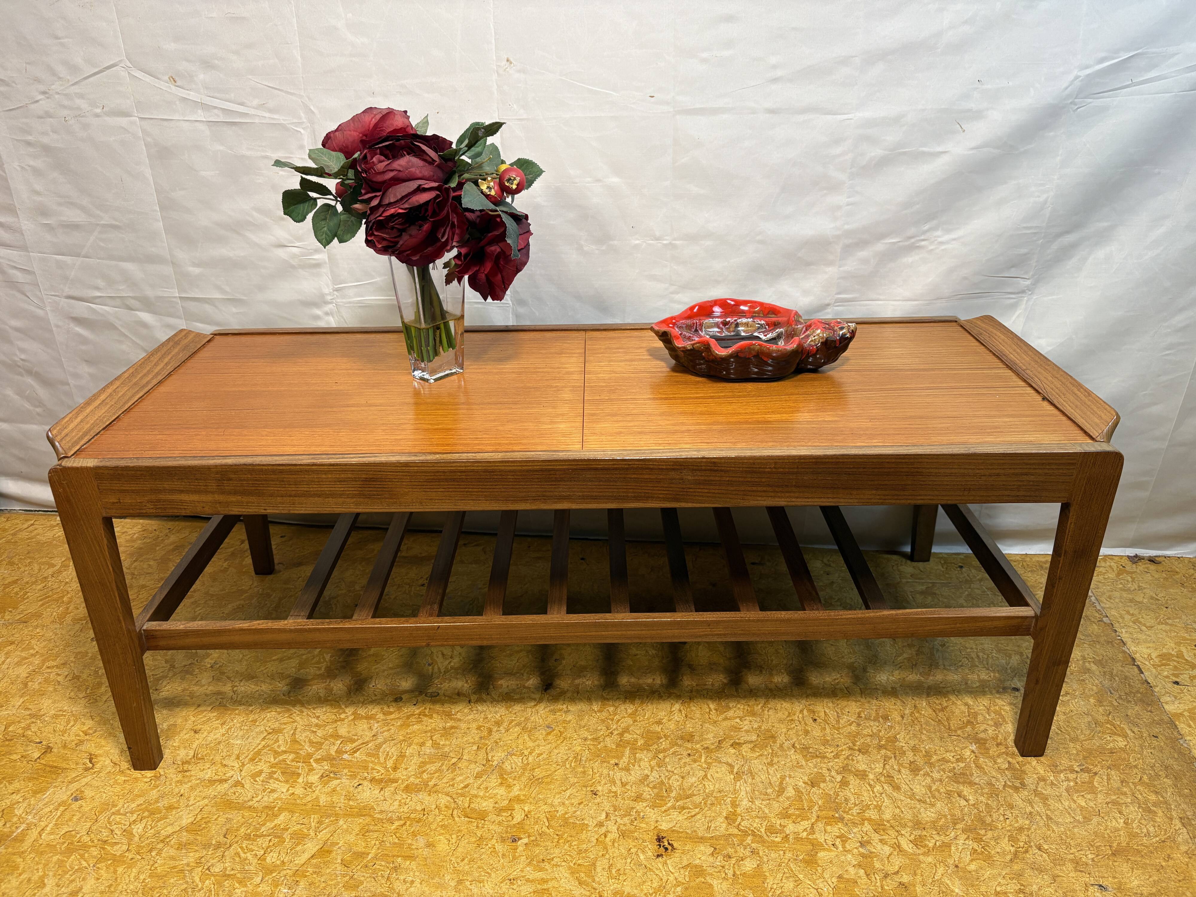 Table basse extensible en teck Remploy vintage | Années 60 | Style scandinave