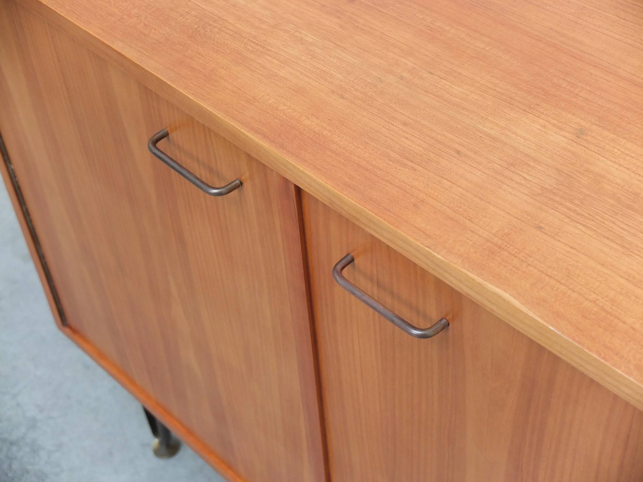 Pair of honey coloured cabinets by Alfred Hendrickx for Belform, 1950s