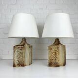 Pair of Haico Nitzsche ceramic table lamps for Soholm, Denmark