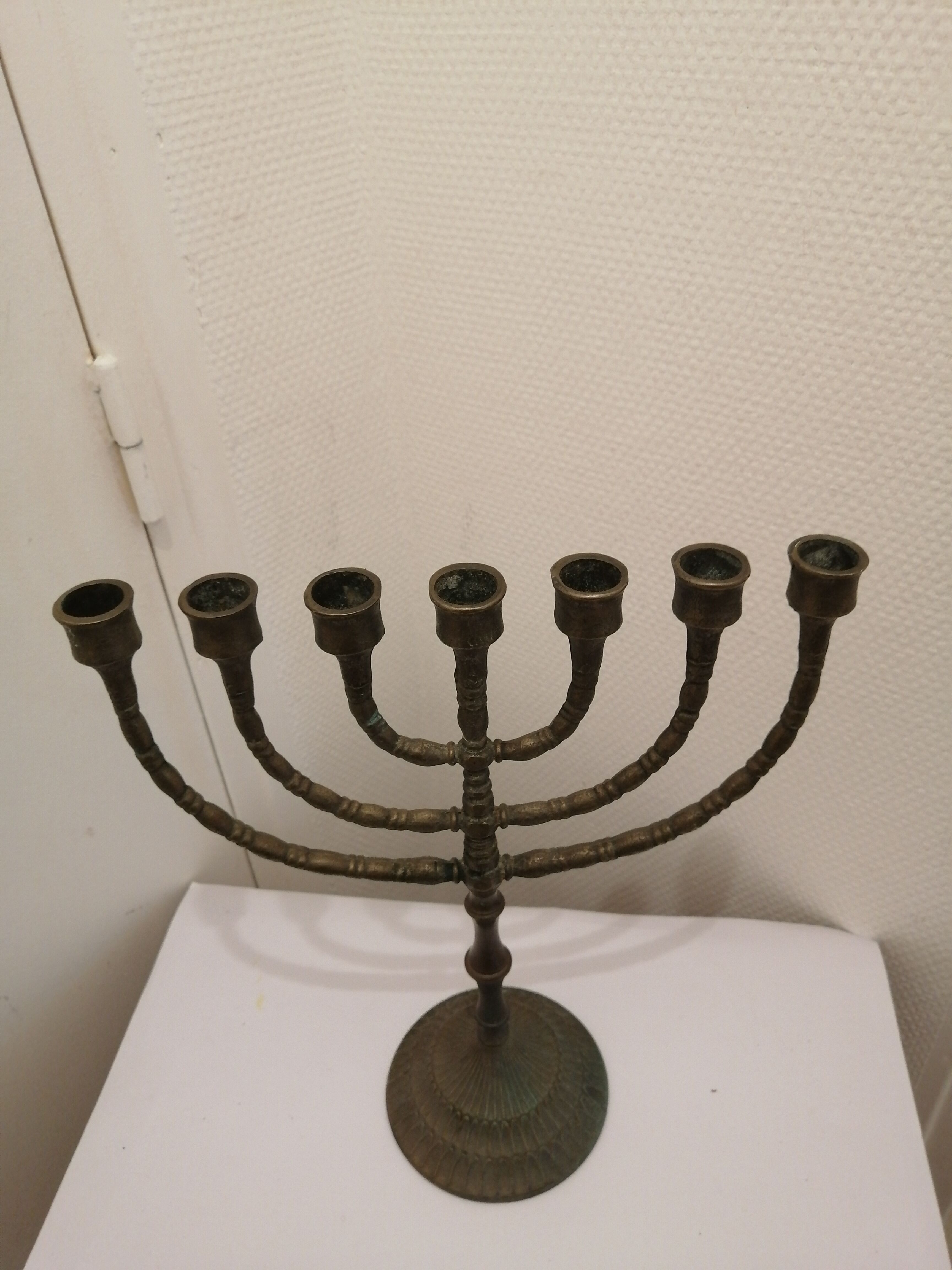 Hebreu worship candlestick menorah hanukkia 7 branches