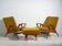 Ensemble de deux fauteuils et pouf – Mid-century Modern (vers 1950). Ensemble de trois pièces