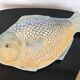 Multicolored ceramic fish zoomorphic dish