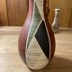 Vase ocher beige green black 1950 1960 ceramic