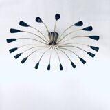 Sputnik 18-Arm Ceiling Lamp from Kaiser Leuchten, Germany, 1950s