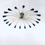 Sputnik 18-Arm Ceiling Lamp from Kaiser Leuchten, Germany, 1950s