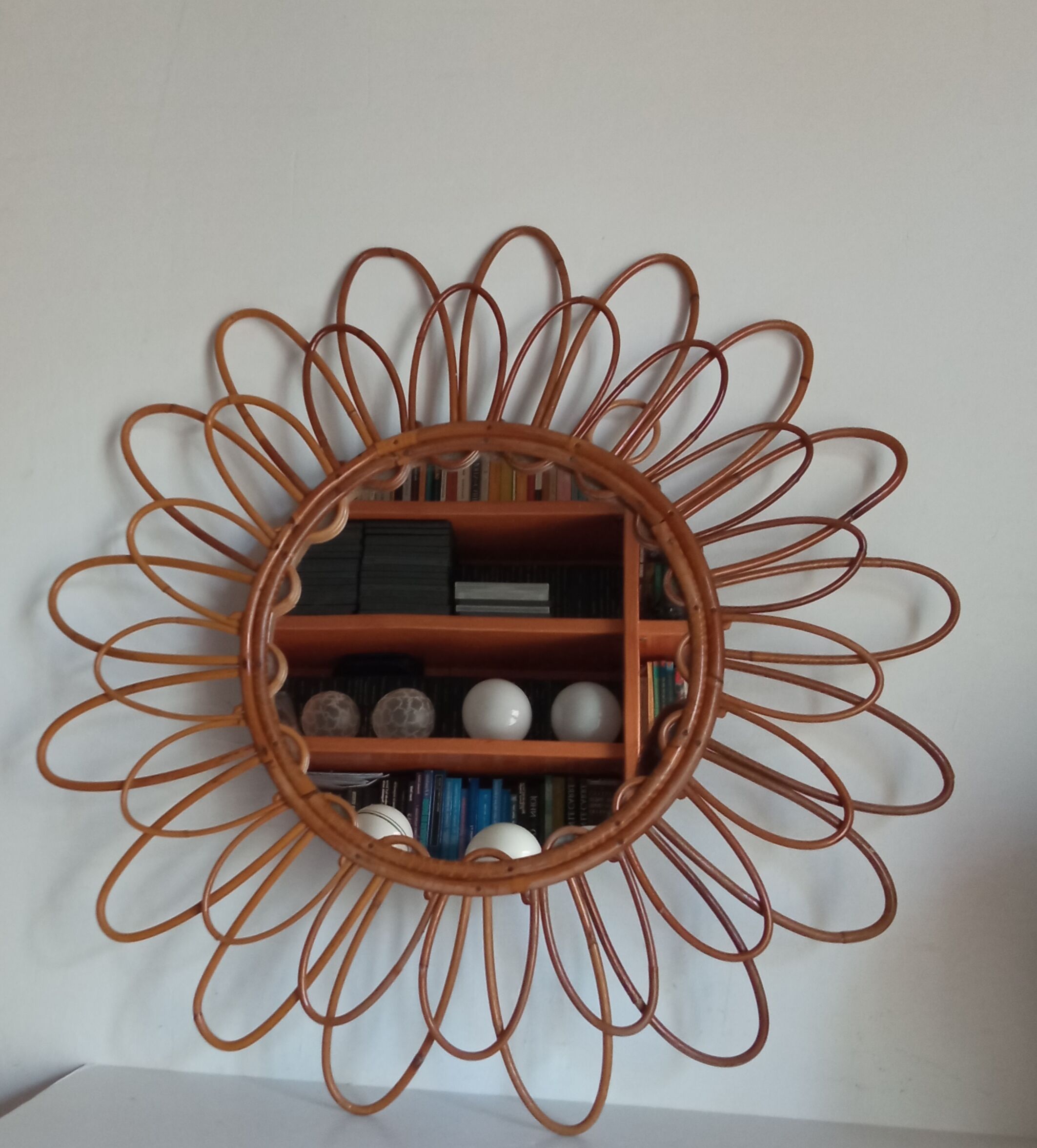 Vintage bamboo mirror 62clm