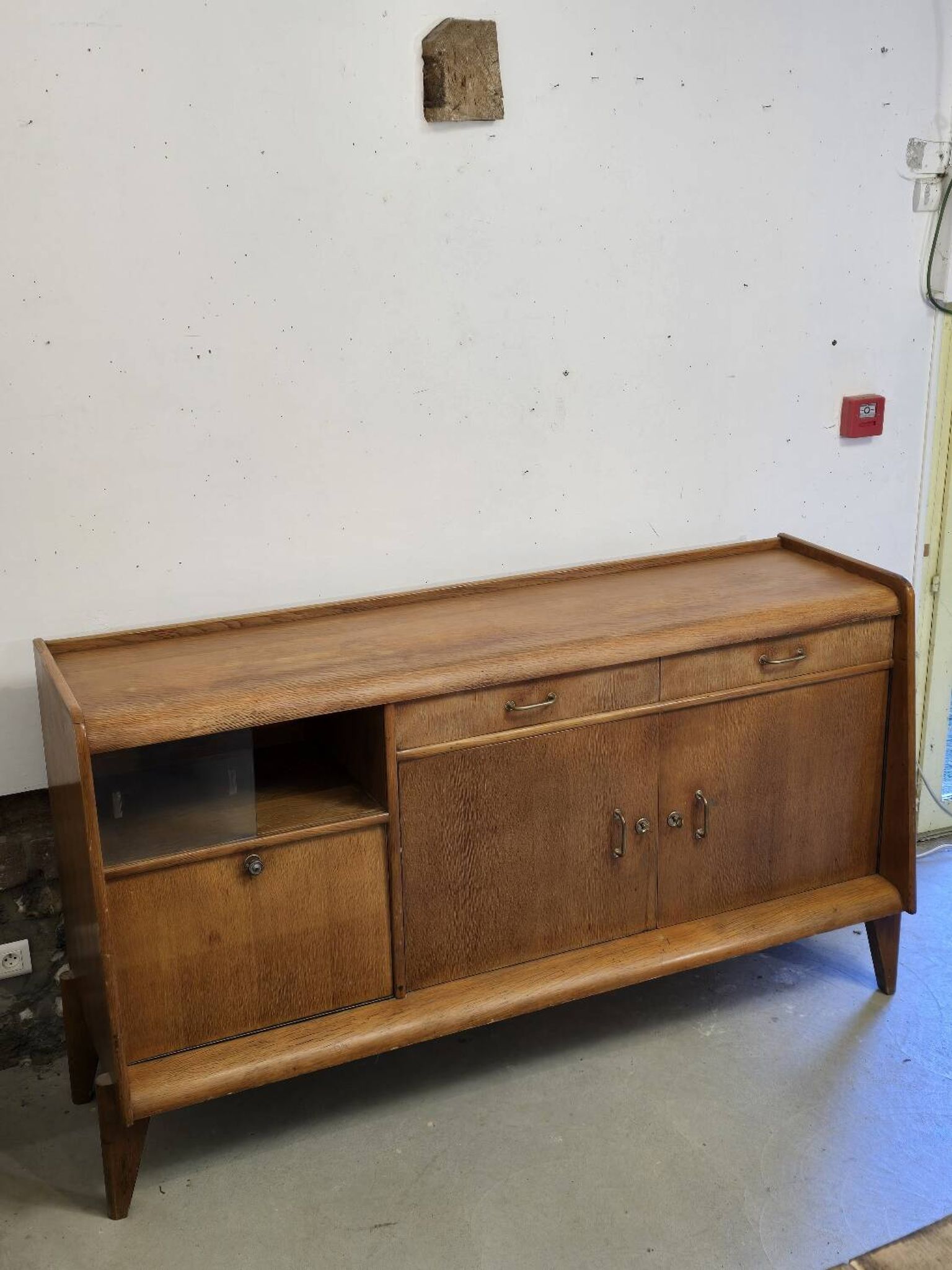 Enfilade 1950 avec vitrine