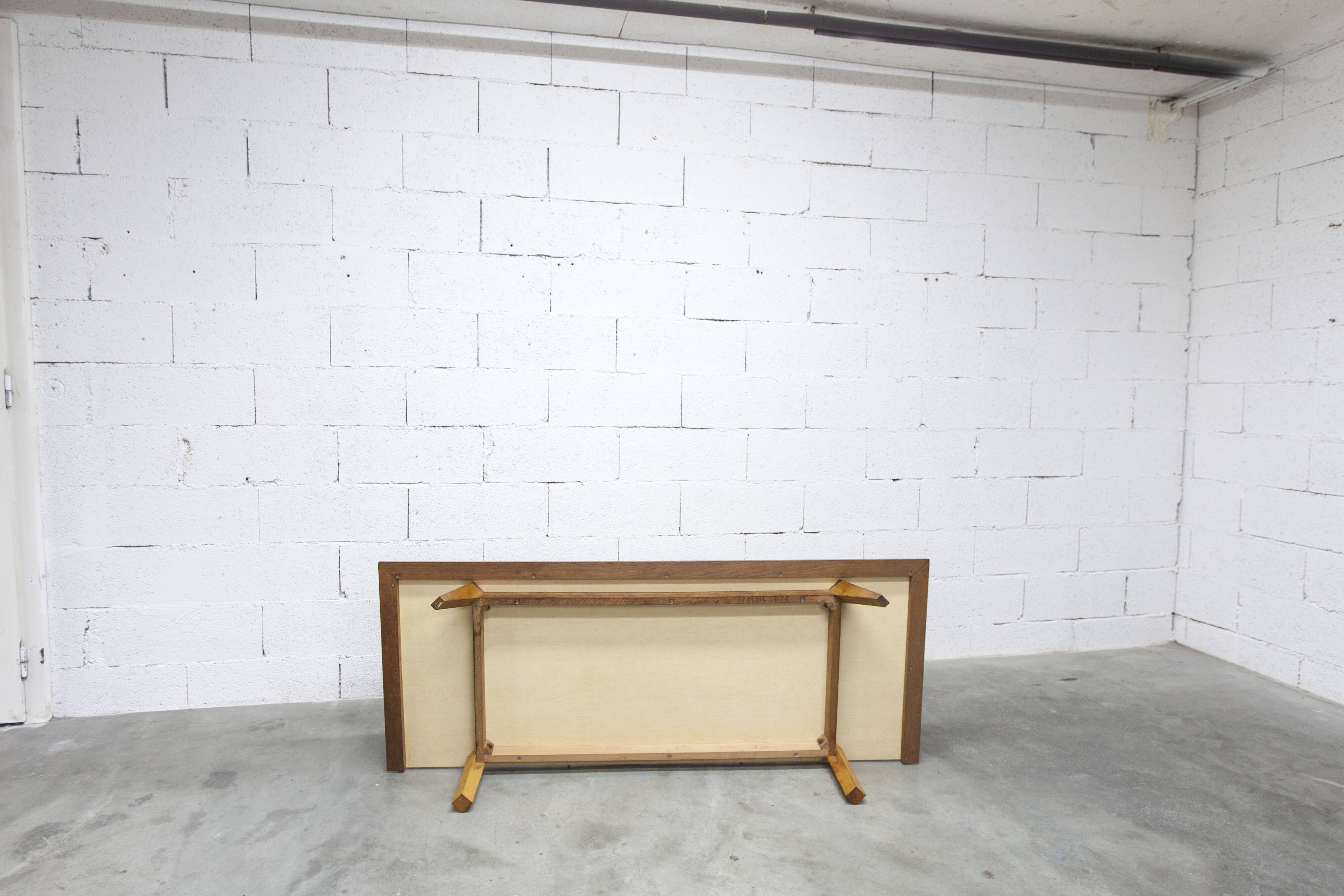 French wardrobe with tapered legs, 3 doors, 1 mirror (27*130), and 1 drawer.