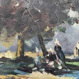 Chapelle de Pont-Aven, huile sur toile