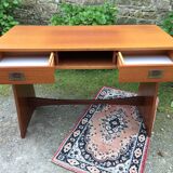 Vintage teak marine desk with 2 drawers.