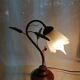 Glass and wood lamp ears of old glass wheat