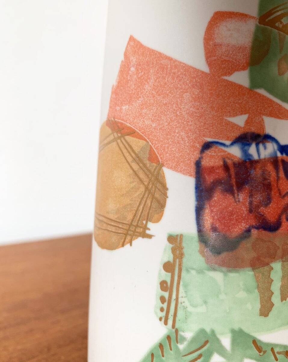 Vintage German ceramic vase Postmodern Alta Mira series by Gilbert Portanier for Rosenthal, 1980s.