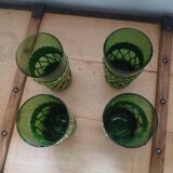 4 orangeade glasses with braided base