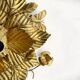 Vintage gold leaf metal flower wall light Florentine wall sconce