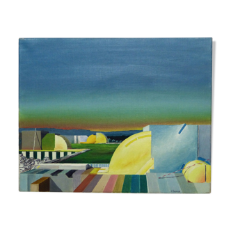 Toile signée Vincent Malvoisin