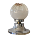 Vintage globe lamp in Murano glass by Mazzega and chrome metal.
