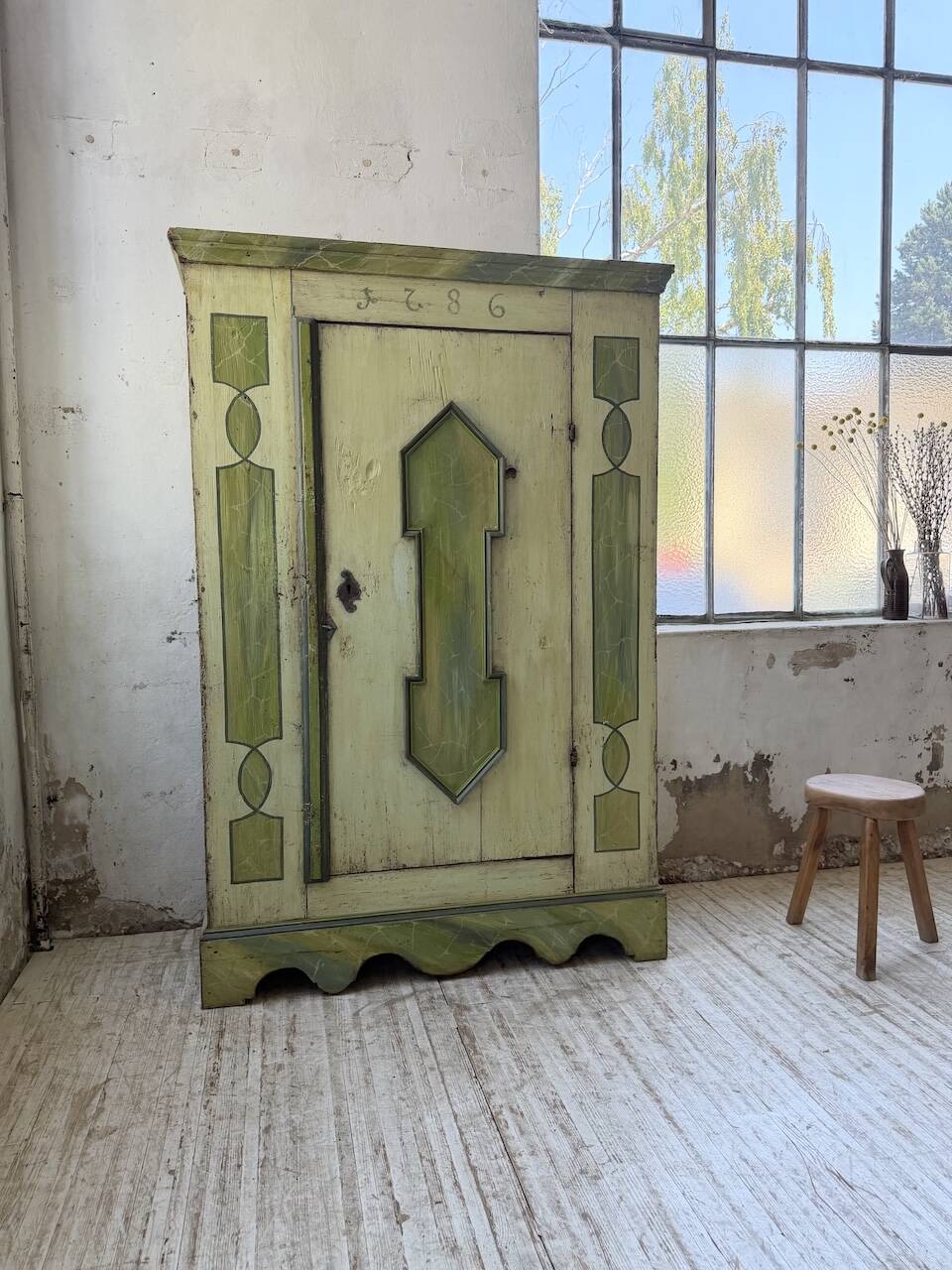 Armoire polychrome alsacienne 1800