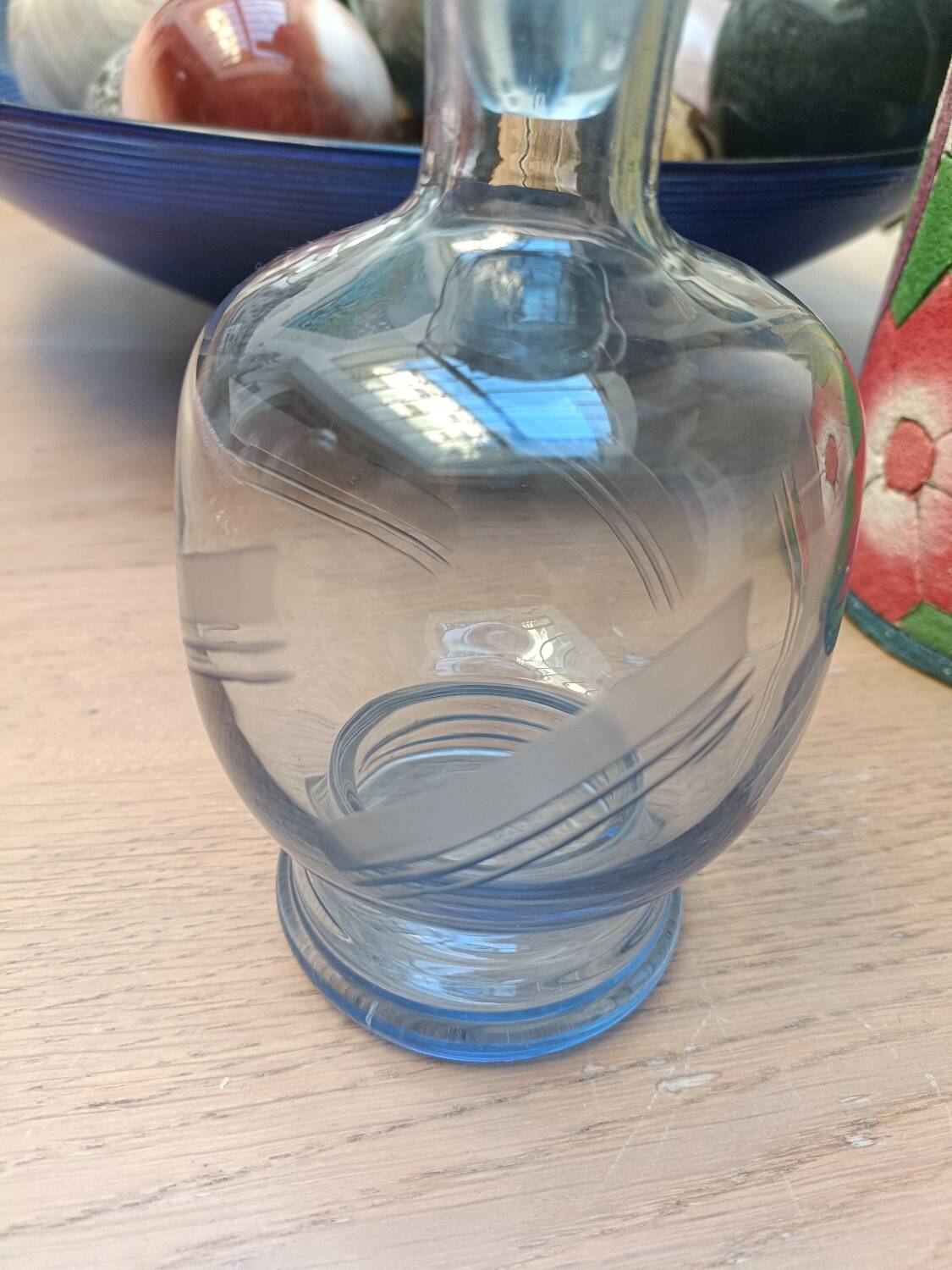 Carafe bleue Art Déco