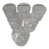Set of 6 whisky glasses in Paris crystal, Christine model n°20