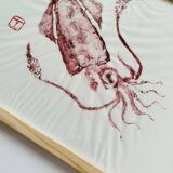 Gyotaku of a small squid