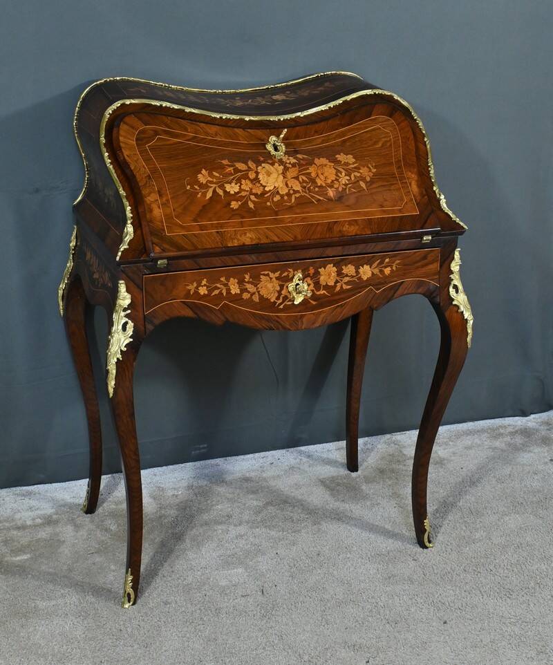 Rosewood Lady's Desk, Louis XV Style – Part 2 of the 19th Century