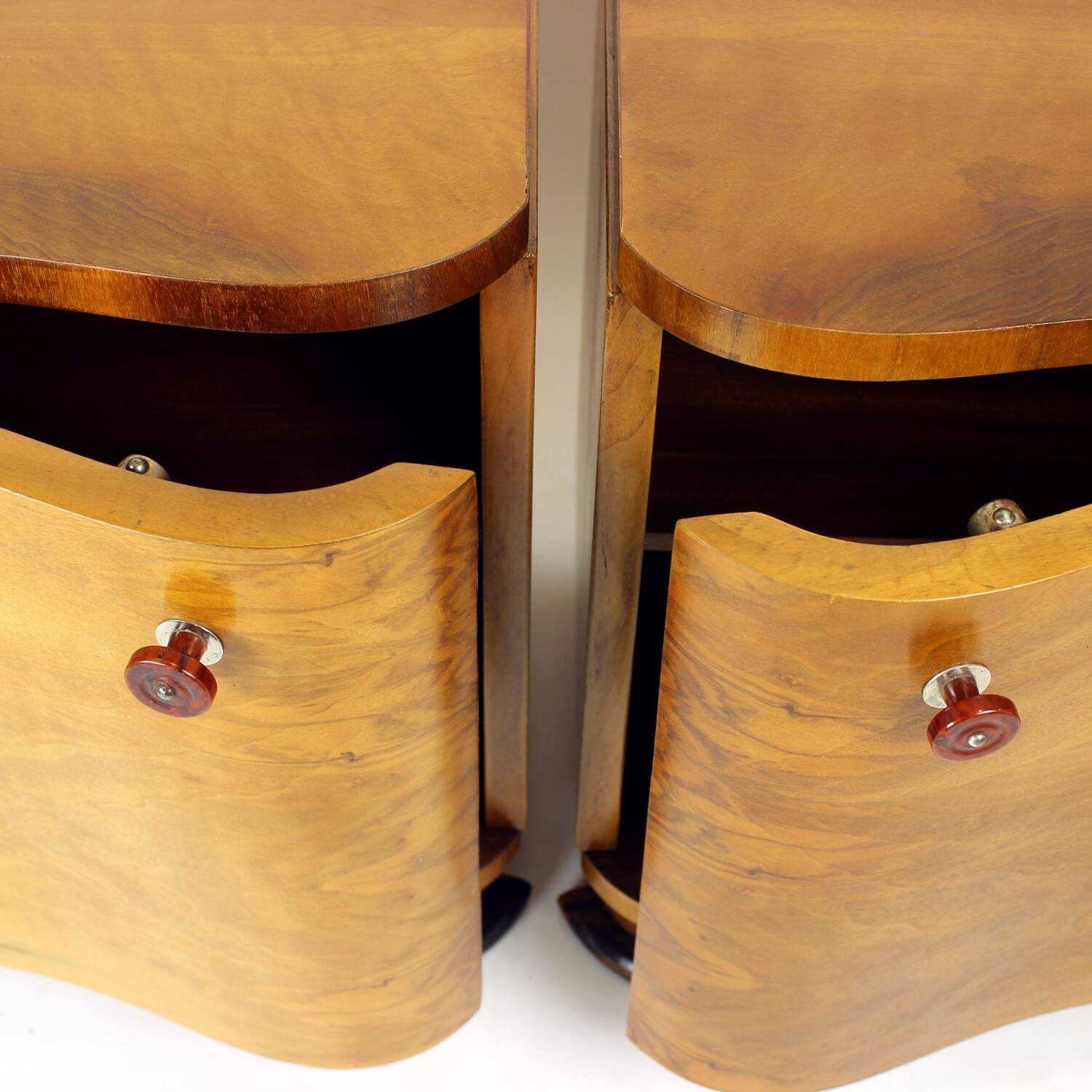 Art Deco Bedside Tables By Jindřich Halabala For Up Závody, 1930s
