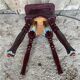Vintage Bordeaux Turned Legs Wooden Stool #D546