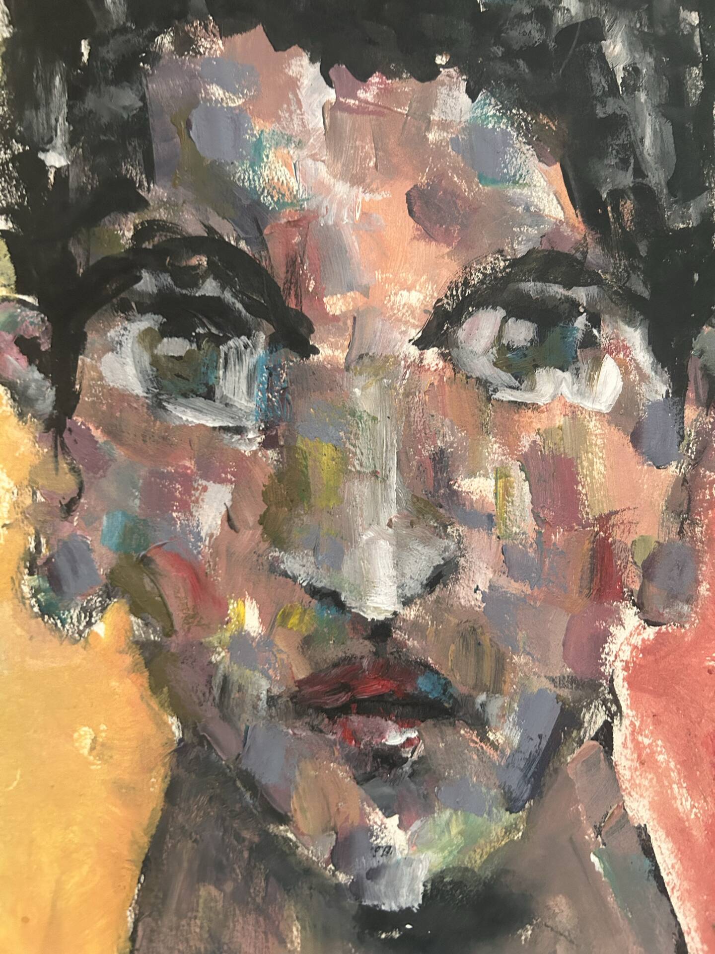 Tableau contemporain portrait d’homme