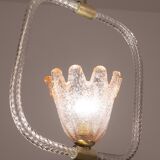 Charming Pink and Trasparent Murano Glass Chandelier by Barovier e Toso